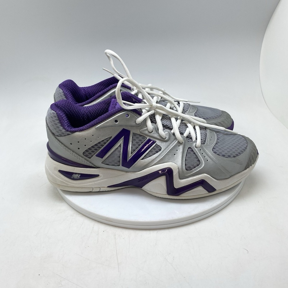 New Balance Sneakers Womens 9 D 1296 Silver Purple WC1296SP Athletic Tennis Shoe